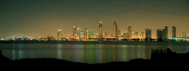 San Diego skyline at night