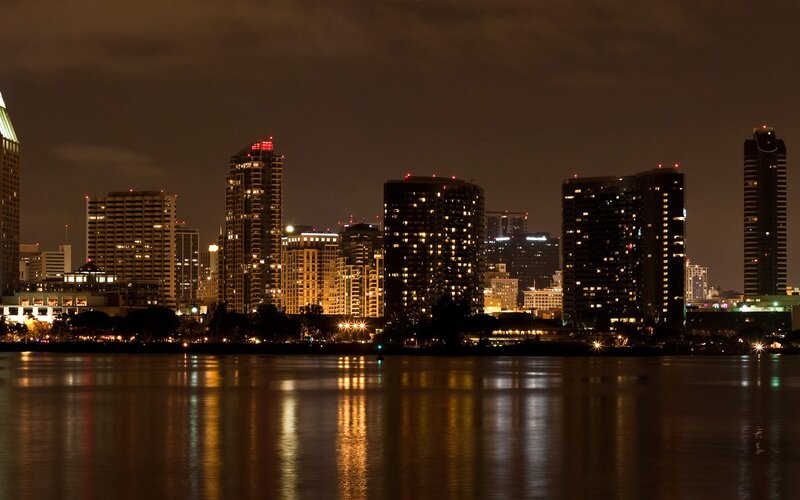 San Diego skyline at night