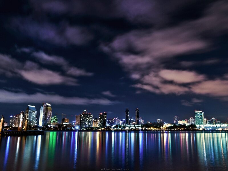 San Diego skyline at night