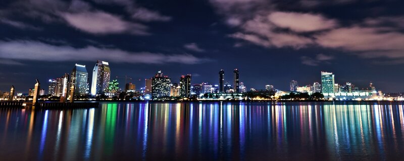 San Diego skyline at night