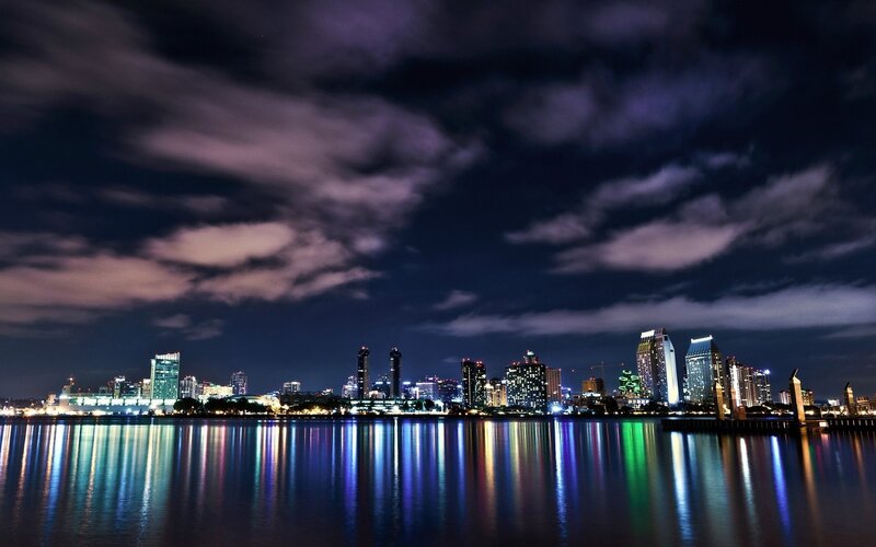 San Diego skyline at night