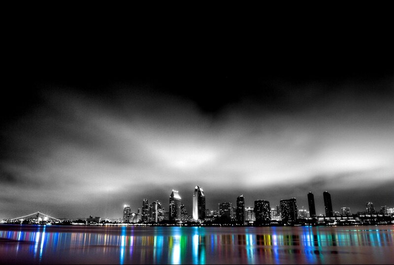 San Diego skyline at night