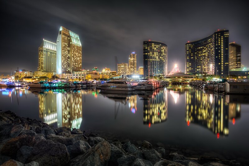 San Diego skyline at night