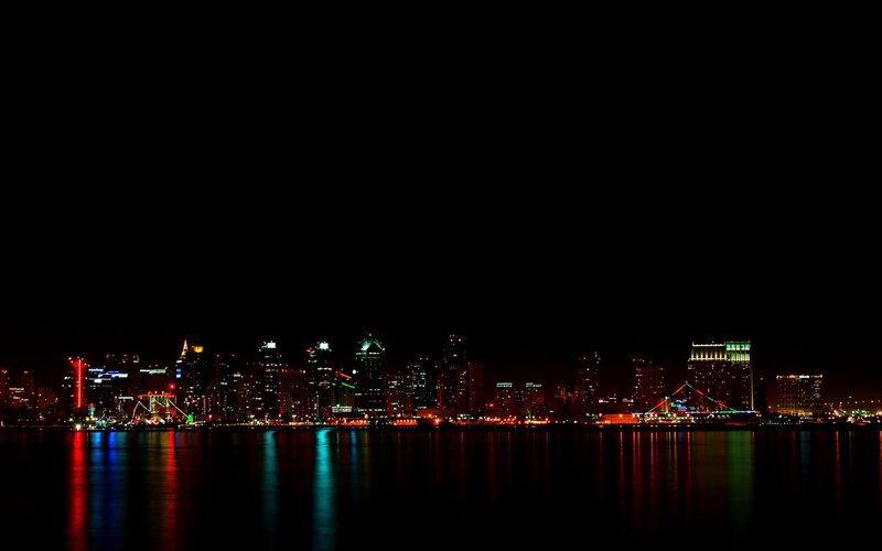 San Diego skyline at night