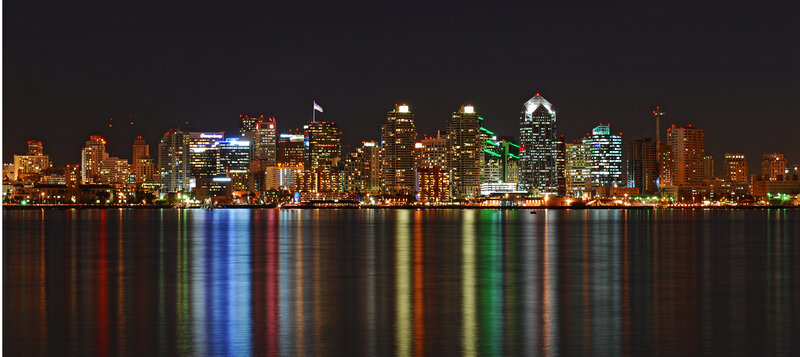 San Diego skyline at night