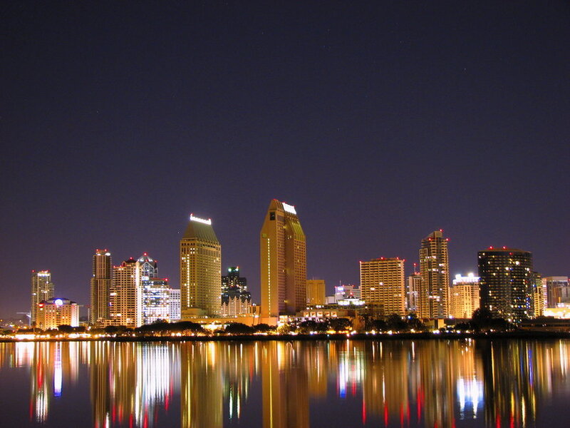 San Diego skyline at night