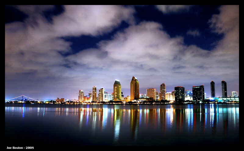 San Diego skyline at night