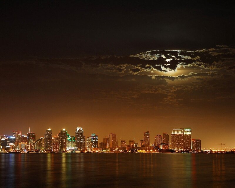 San Diego skyline at night