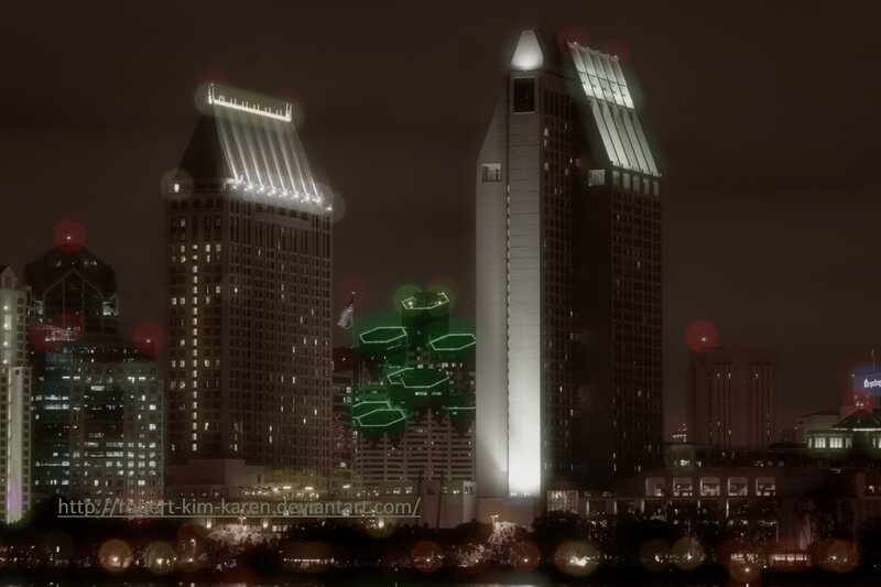 San Diego skyline at night