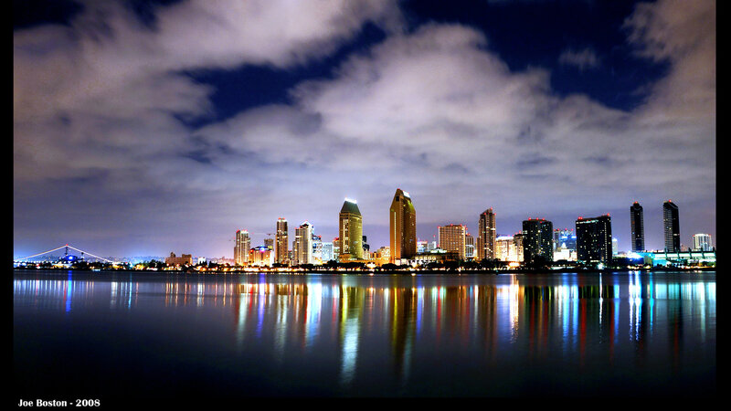 San Diego skyline at night