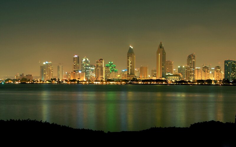 San Diego skyline at night