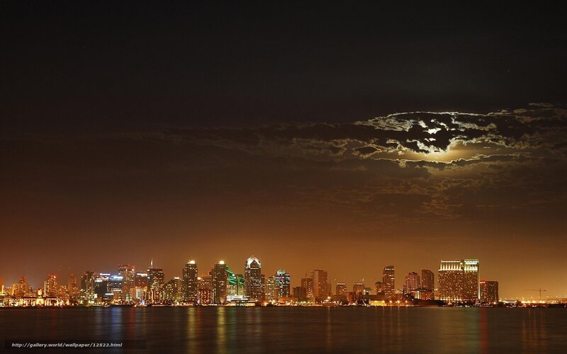 San Diego skyline at night