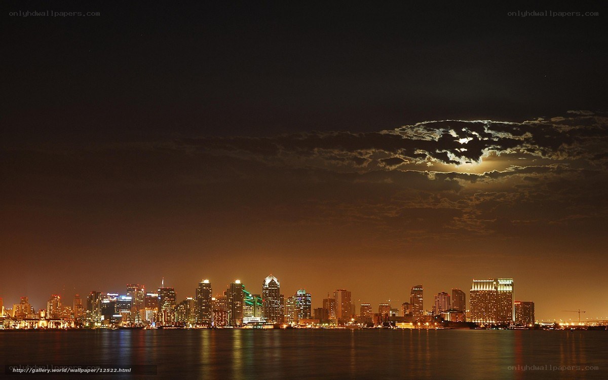 San Diego skyline at night
