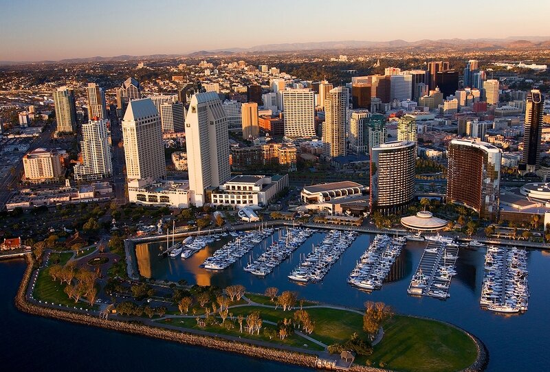 San Diego Skyline — Blue, Serene, Sunset