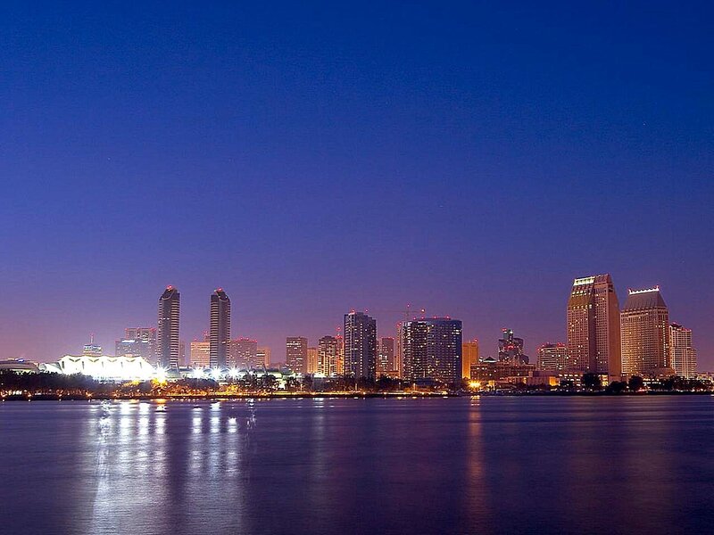 San Diego Skyline — Blue, Serene