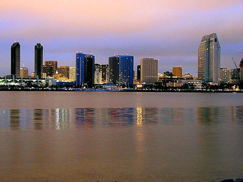 San Diego Skyline — Blue