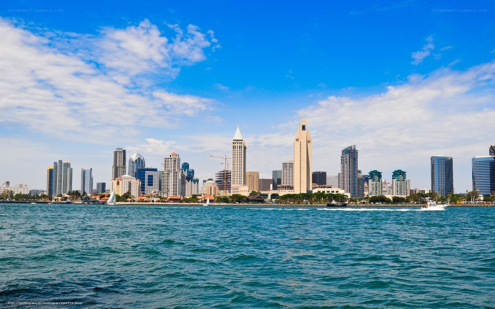 San Diego skyline from the water