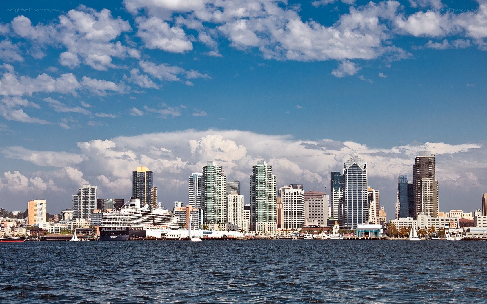 San Diego skyline from the water