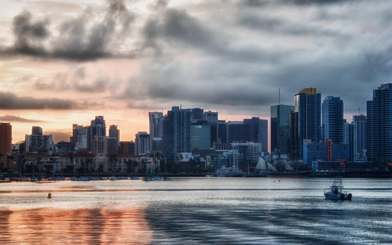 San Diego Skyline — Gray