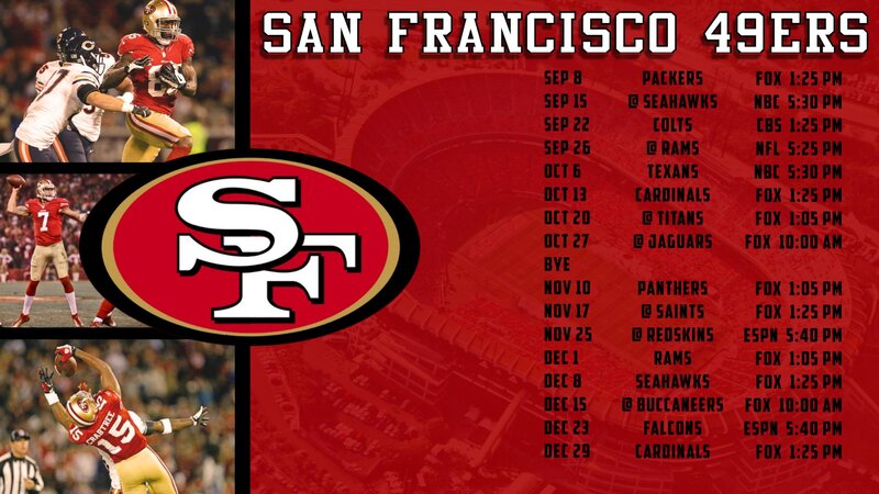 San Francisco 49ers Schedule