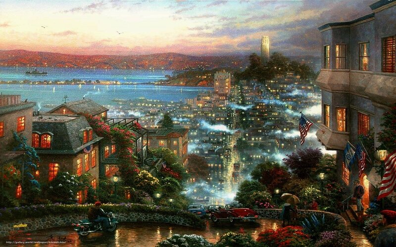 San Francisco at Dusk — Blue