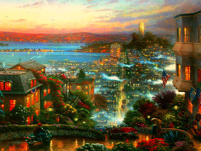 San Francisco at Dusk — Orange