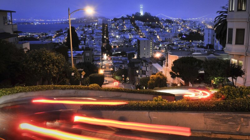 San Francisco at Night — Blue