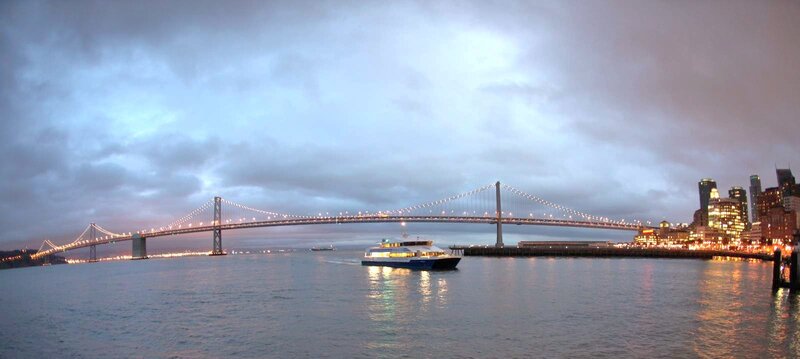 San Francisco Bay Bridge — Blue