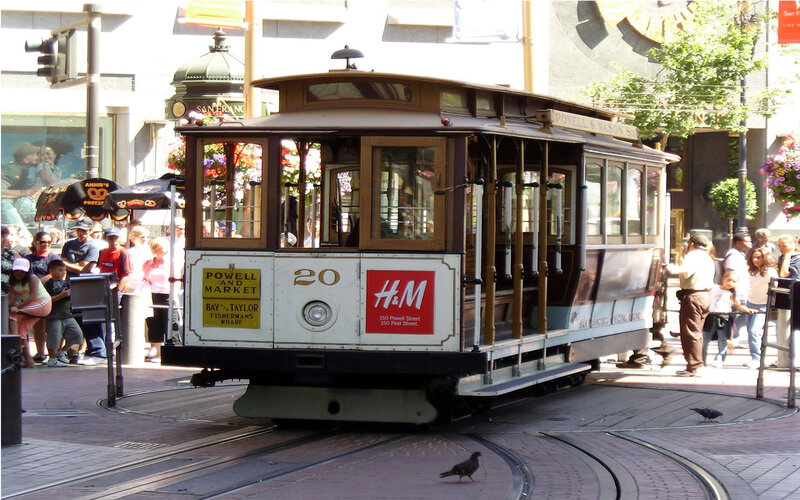 San Francisco cable car on Powell Street