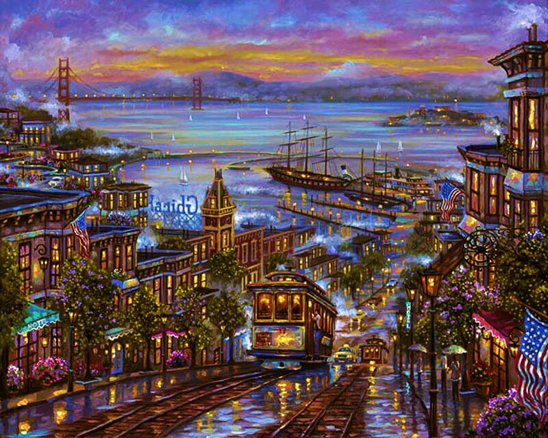 San Francisco Cable Car — Purple