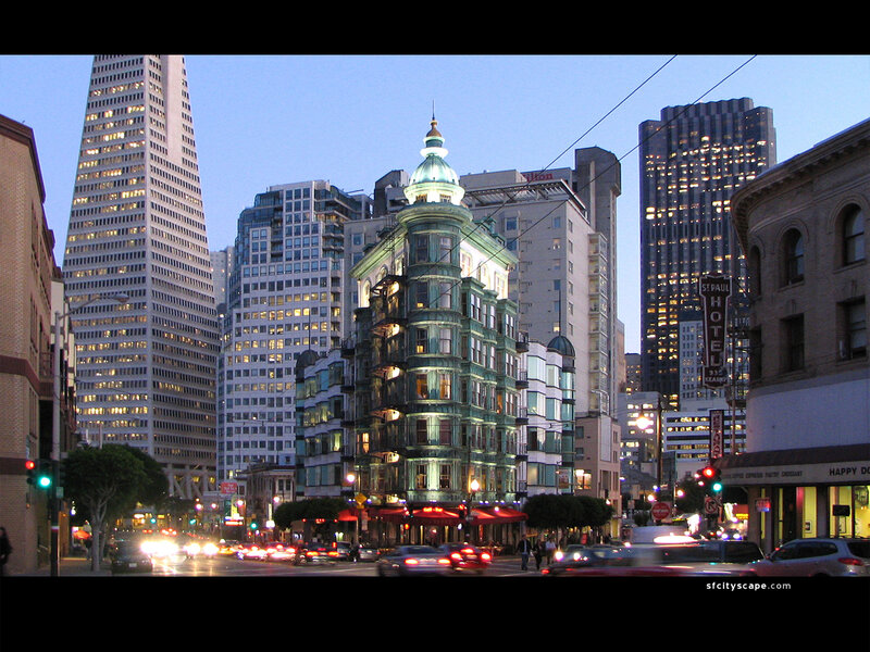 San Francisco cityscape at dusk