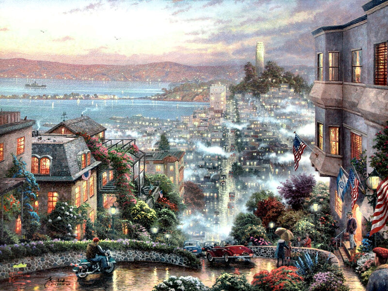San Francisco Cityscape — Blue