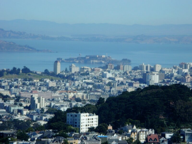 San Francisco cityscape with Alcatraz