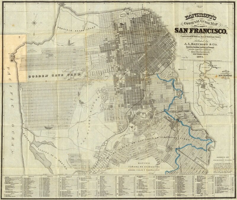 San Francisco official guide map 1873