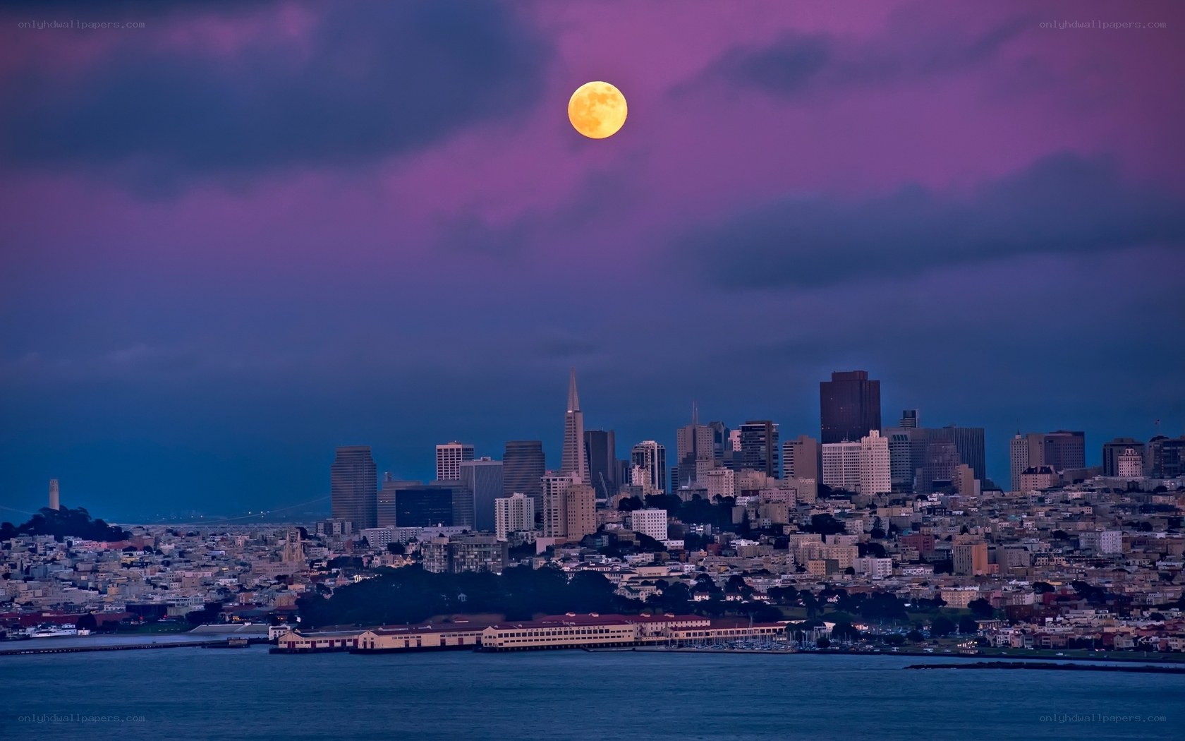San Francisco skyline at dusk
