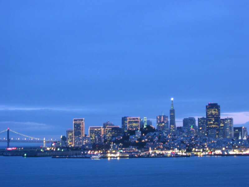 San Francisco skyline at dusk