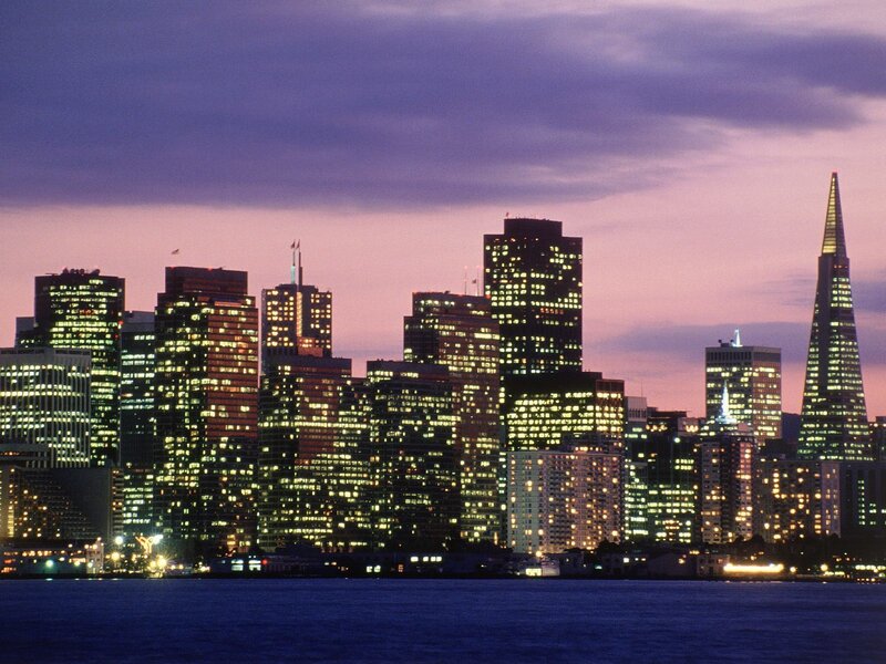 San Francisco skyline at dusk