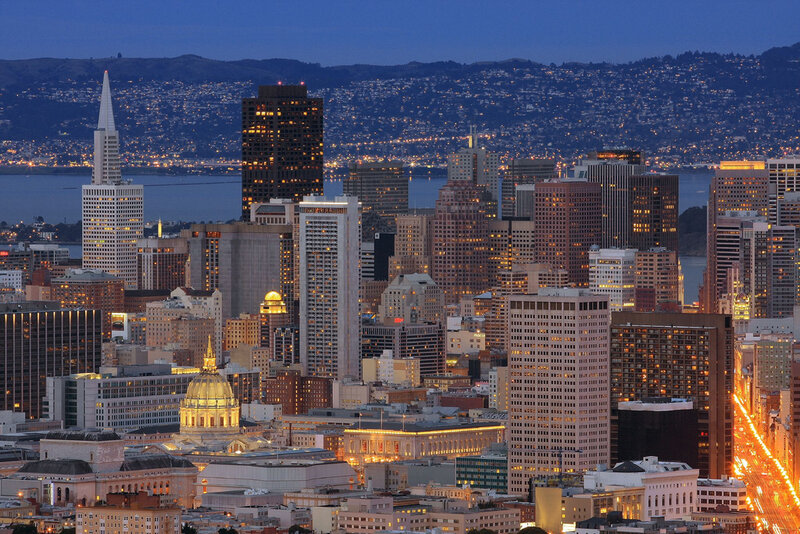 San Francisco skyline at dusk