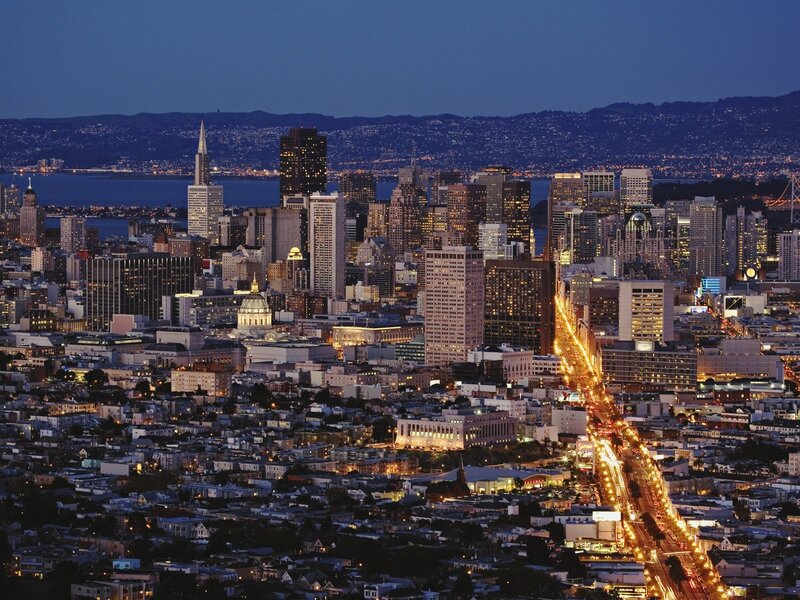 San Francisco skyline at dusk