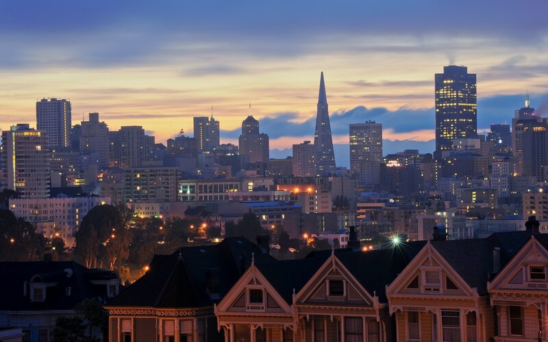 San Francisco skyline at dusk