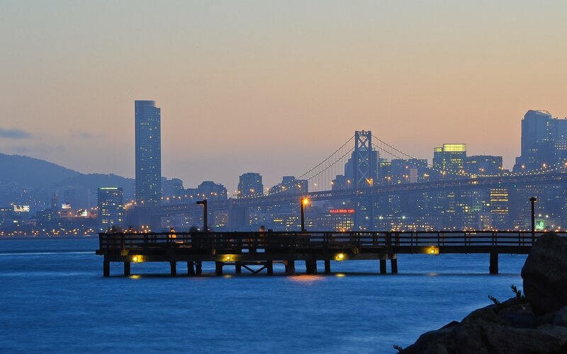 San Francisco skyline at dusk