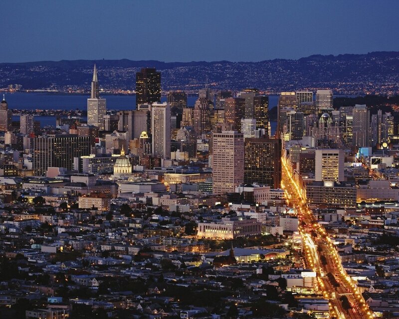 San Francisco skyline at dusk