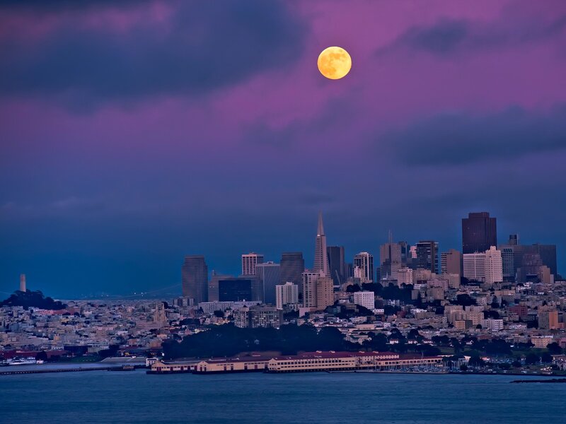 San Francisco skyline at dusk