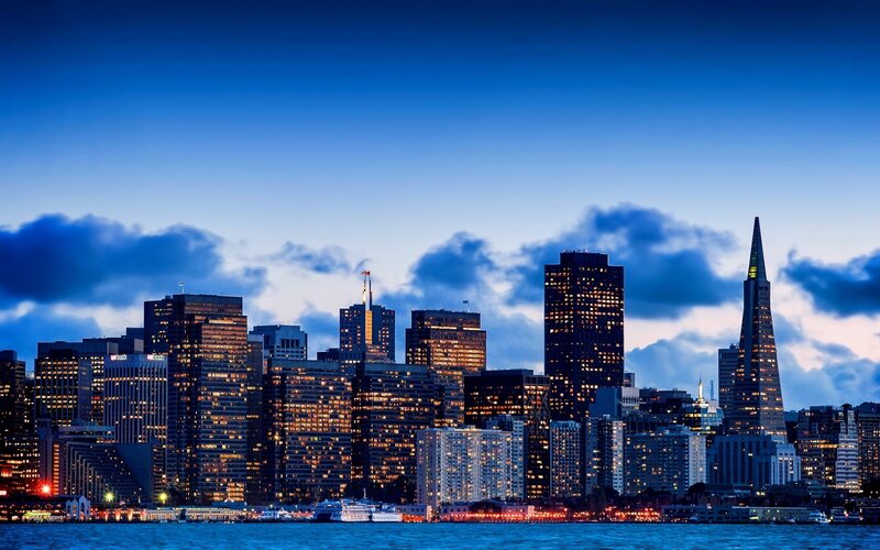 San Francisco skyline at dusk