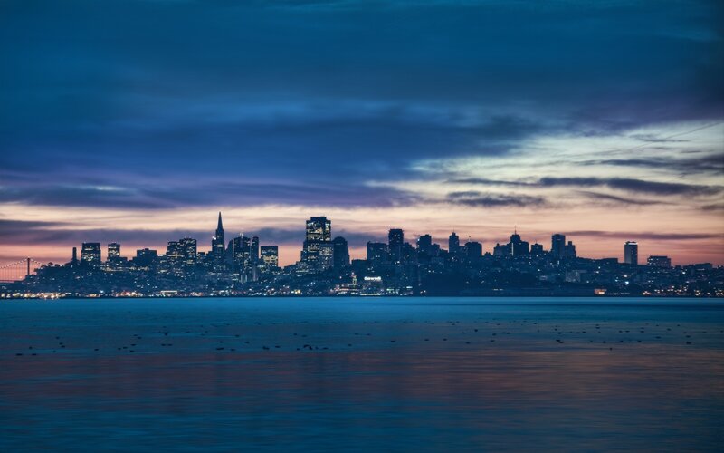 San Francisco skyline at dusk