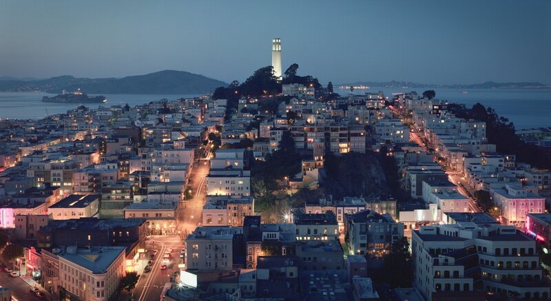 San Francisco Skyline at Dusk — Blue