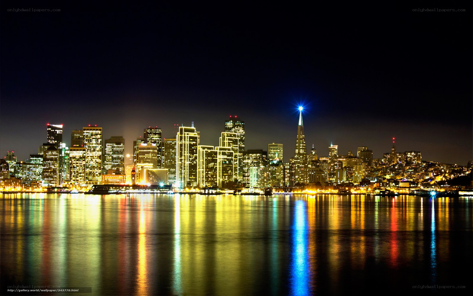 San Francisco skyline at night