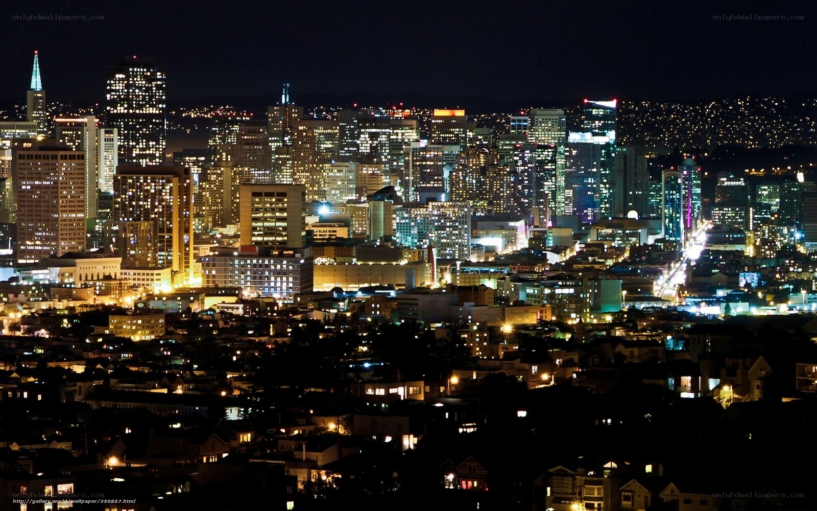 San Francisco skyline at night