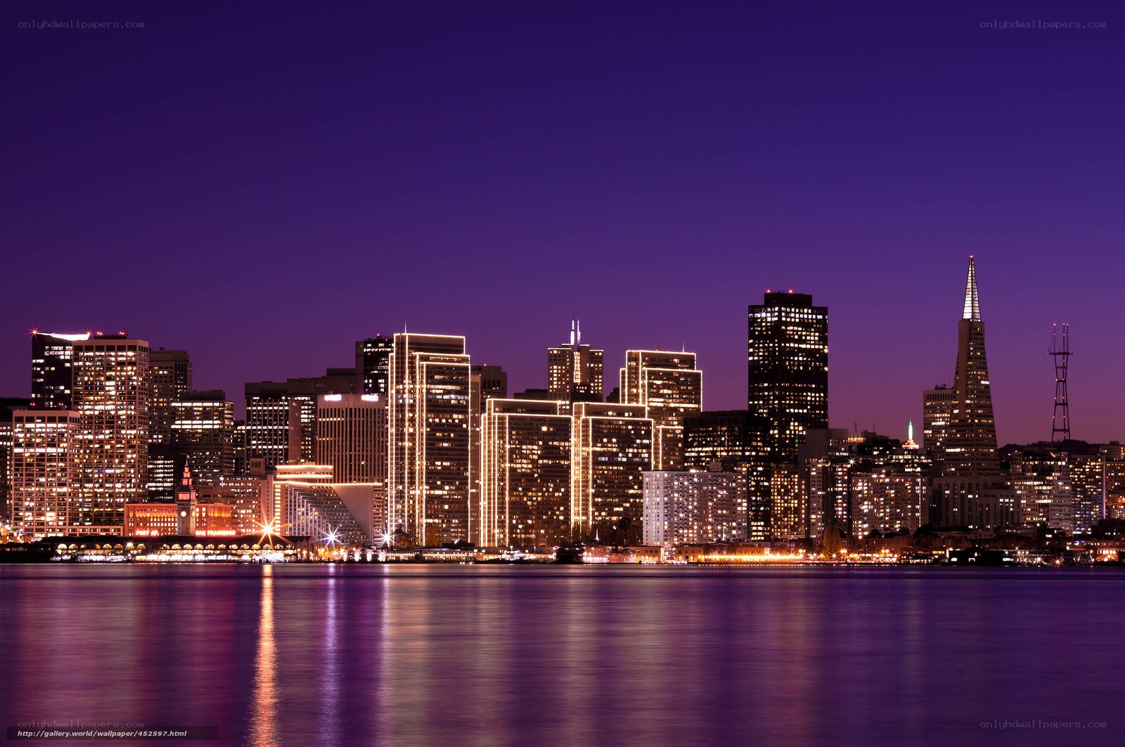 San Francisco skyline at night