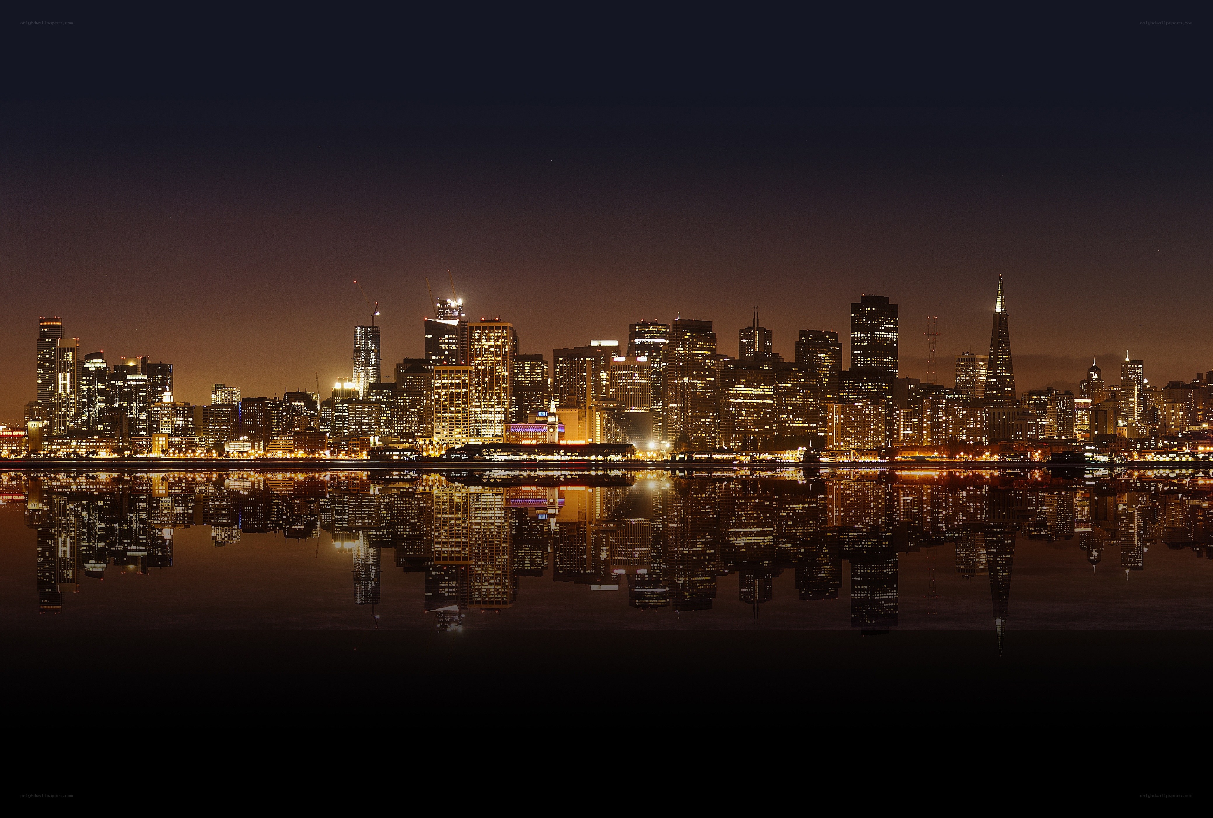 San Francisco skyline at night